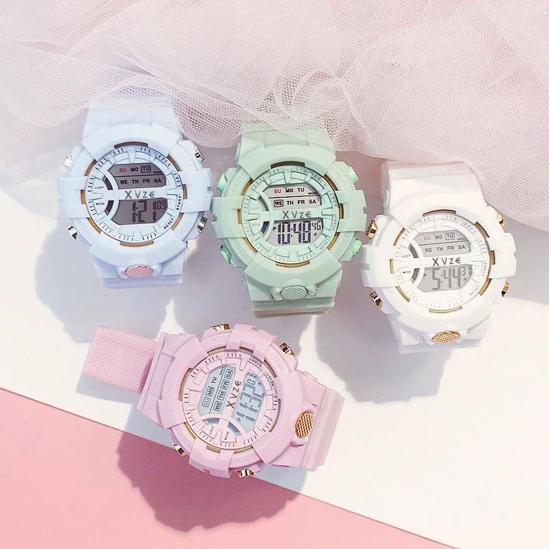 Jam Tangan Rubber Jam Tangan Karet Digital Sport Bulat Wanita Dan Pria