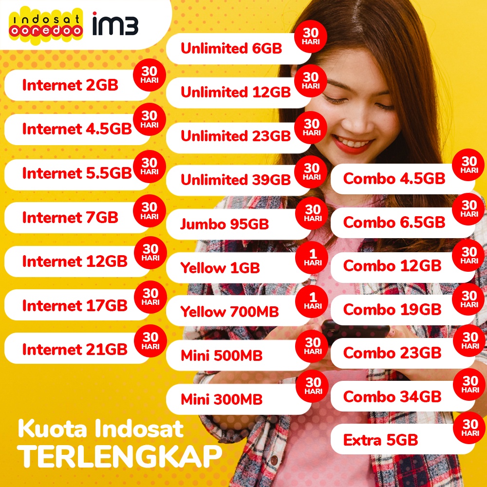 [TERLENGKAP] KUOTA INDOSAT - Voucher Indosat Kuota IM3 RESMI