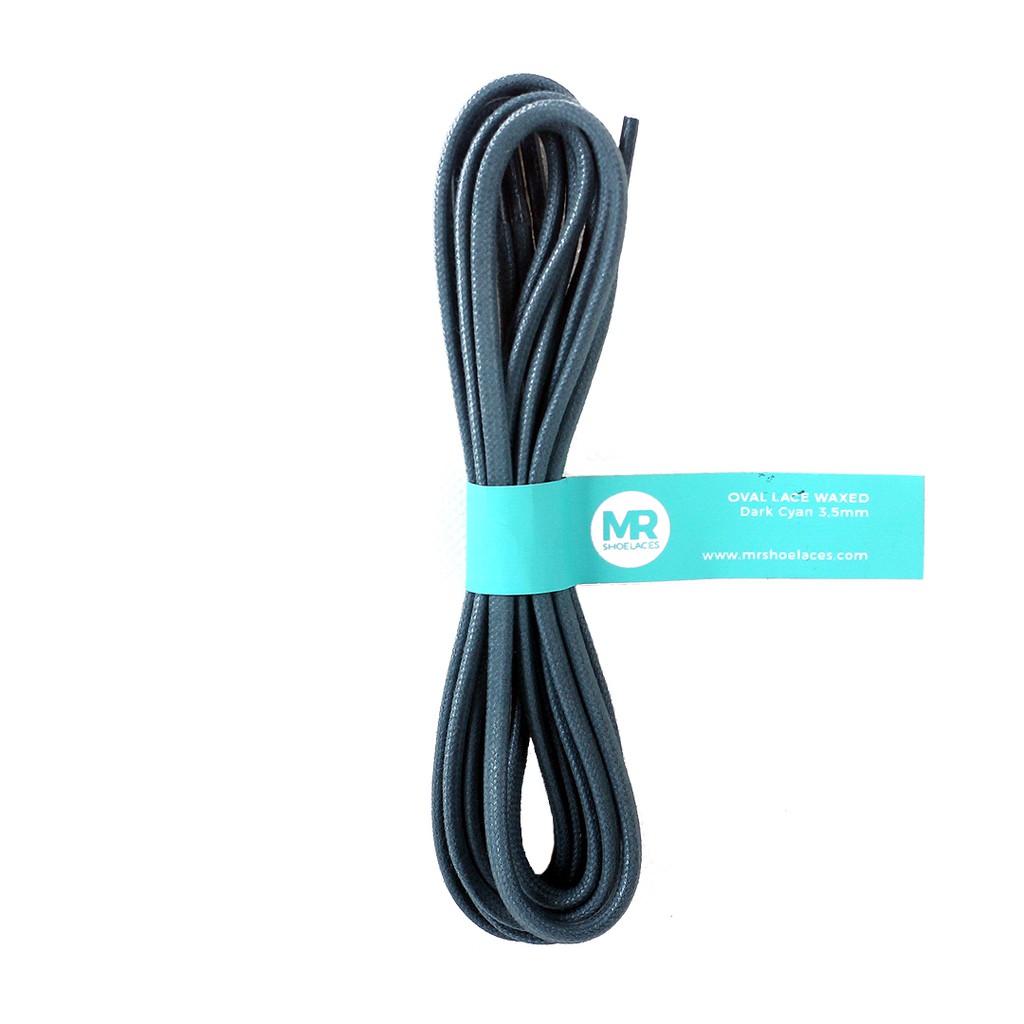 MR Shoelaces FC07 Dark Cyan Tali Sepatu Lilin Oval 3.5mm (Waxed Laces) 50cm 60cm 70cm 80cm 100cm 120cm 150cm