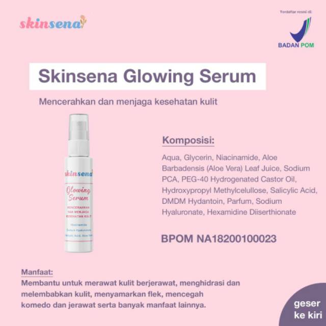 Glowing Serum BPOM - Skinsena