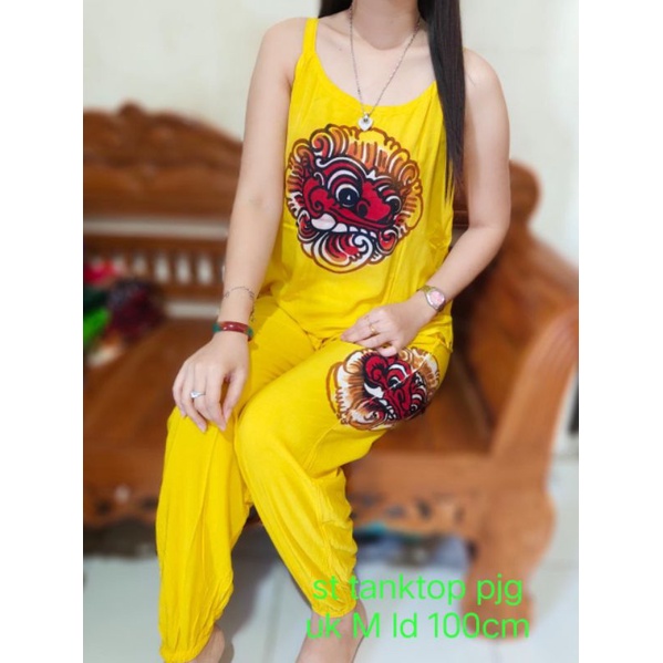 setelan baju bali barong tank top size M-L-XL-XXL celana panjang