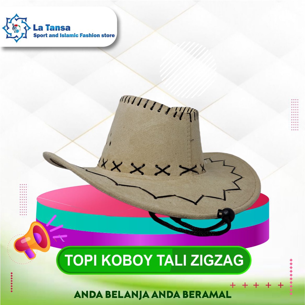 TOPI KOBOY TALI ZIG ZAG