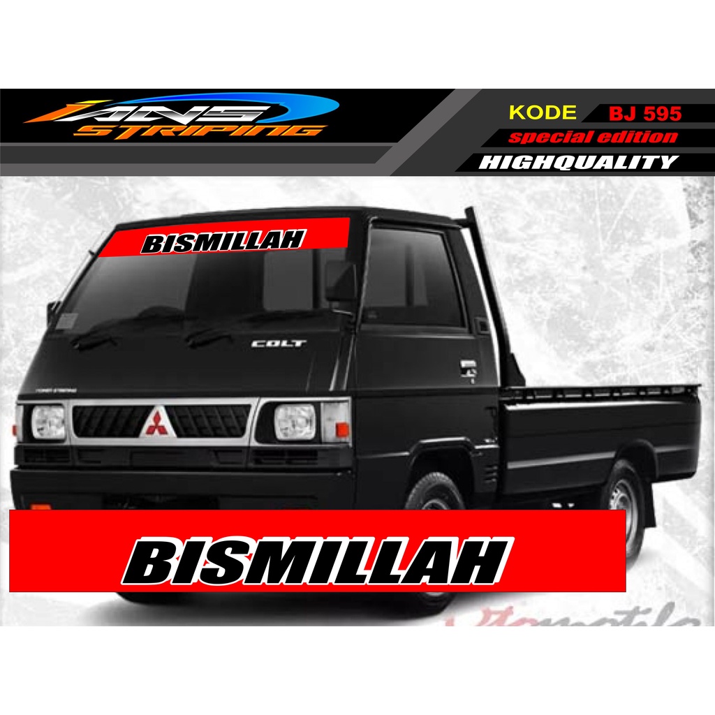 STIKER KACA DEPAN MOBIL L300 / GRANDMAX / PICK UP / CARRY / STIKER KACA DEPAN MOBIL PICK UP / DECAL STIKER PICK UP BJ595