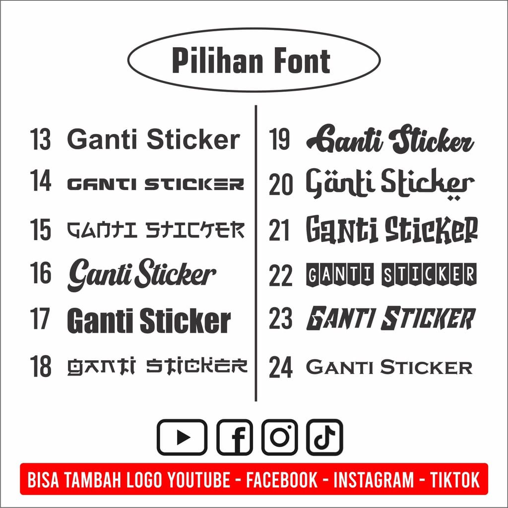 Sablon Setrika -  UKURAN FIX