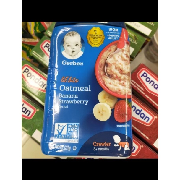 

gerber oatmeal banana strawberry 227gr baby food