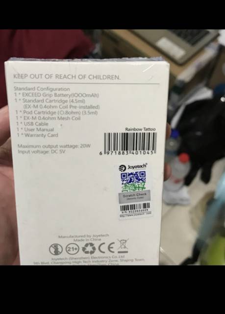 Rokok ele Joyetechh Exceechd Grip