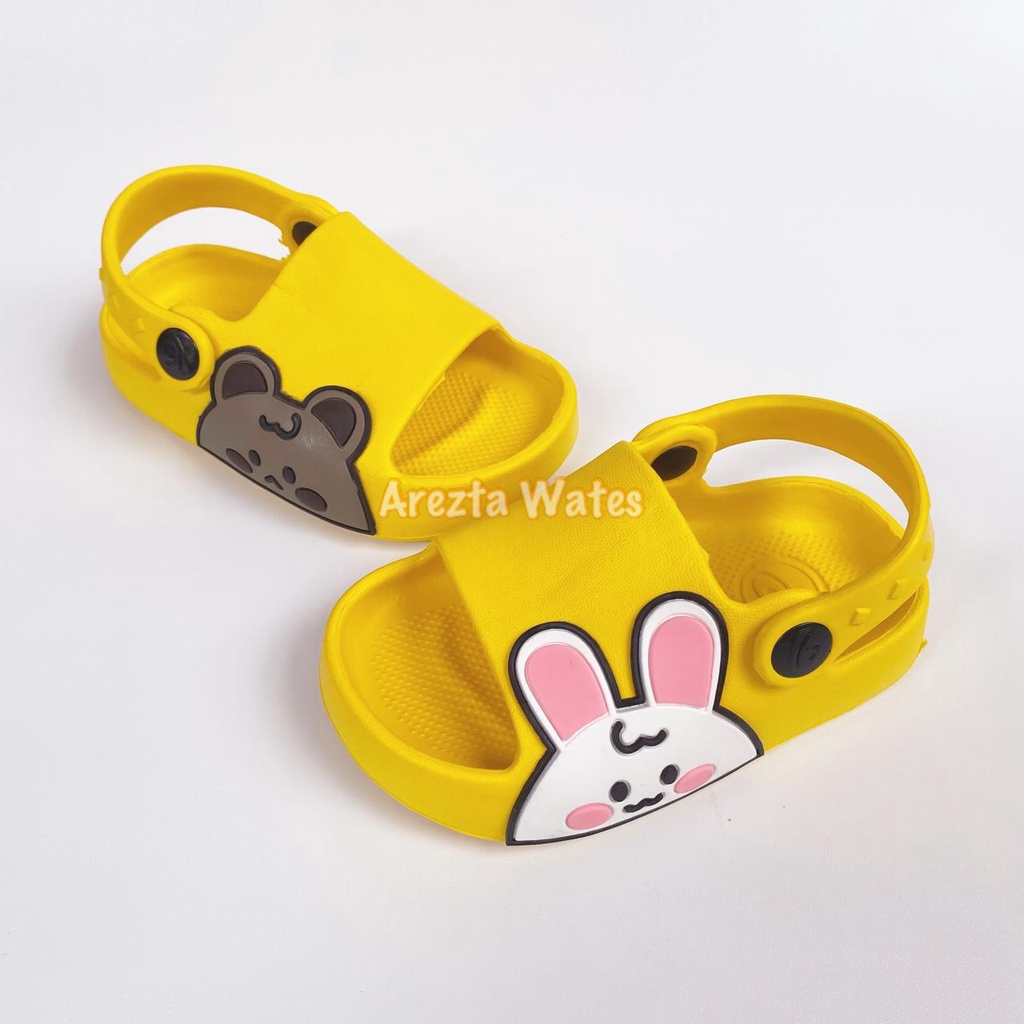 Sandal selop karet anak slip on tali belakang dulux 386E