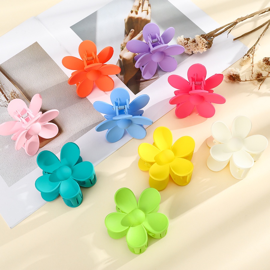 Korean Flower Plastic Hair Claws Acrylic Hair Clip Ponytail Holder Hairdressing Tool Woman Hair Accessories