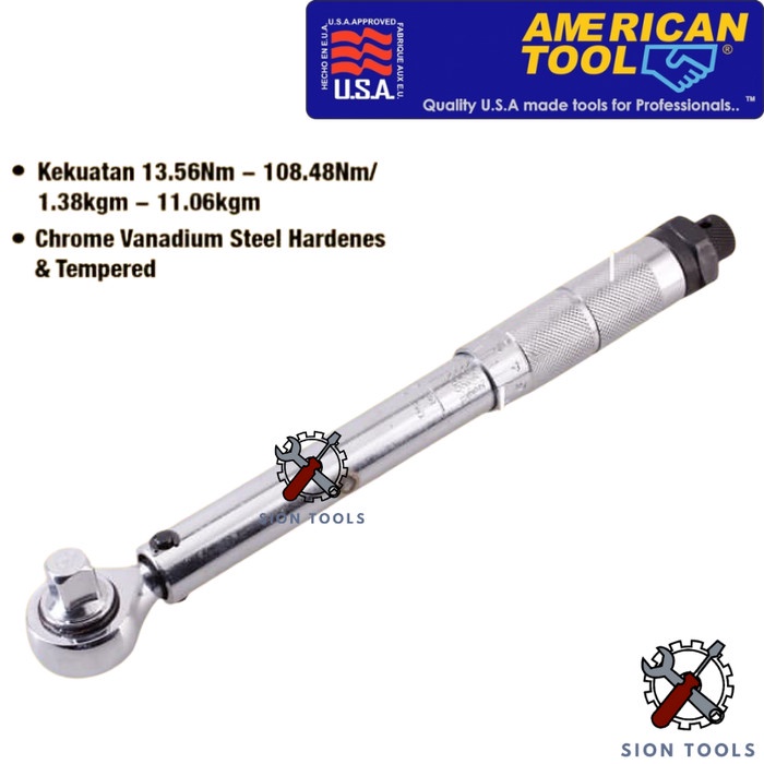 AMERICAN TOOL KUNCI MOMEN TORSI 1/2 INCH / ADJUSTABLE TORQUE WRENCH