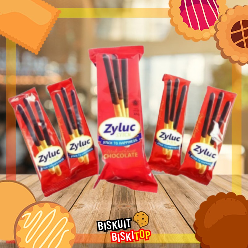 

B. BISKITOP - ZYLUC STICK CHOCOLATE TRAY 45g Rasa Coklat Terbaru Biskuit Stik Cemilan Dewasa Anak