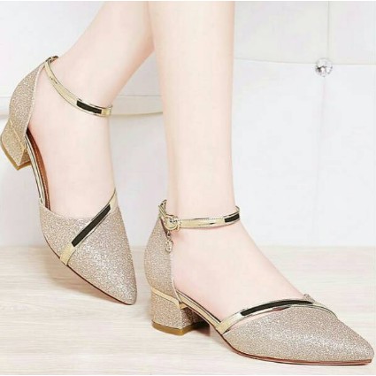 SEPATU WANITA HAK TAHU GLITER