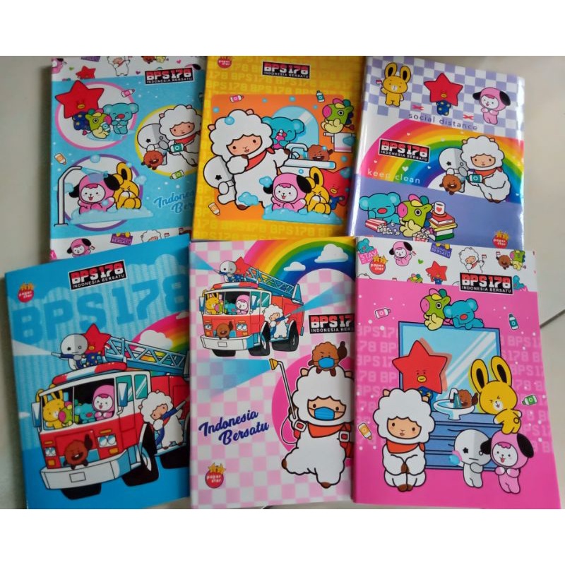 Buku Tulis isi 58 Motif BTS/BT21