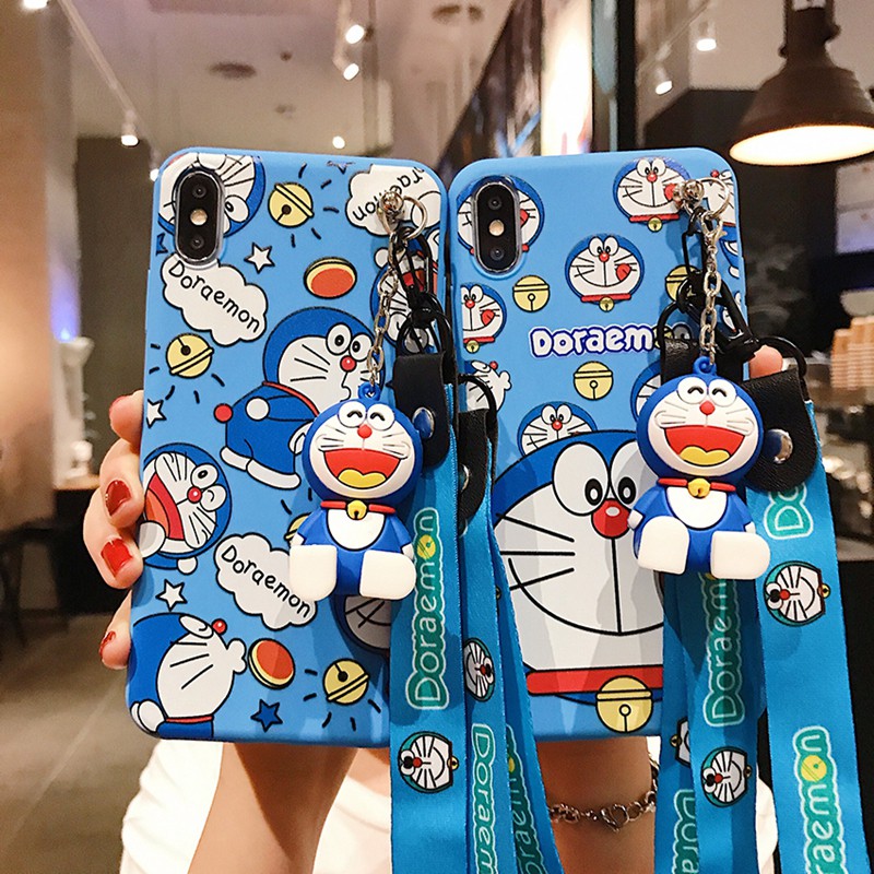 Soft Case Aksen Boneka Kartun  Doraemon Untuk Vivo  Y20 Y50 