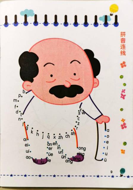 BUKU ACTIVITY EDUKASI IMPORT BBW DOTTING ALPHABET CHINA B P M F dan ANGKA