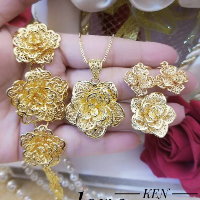 Xuping set perhiasan lapis emas 24k 1816e