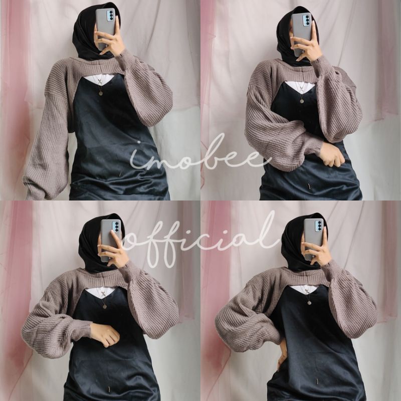 SECKER CROP RAJUT 7 GETT OVERSIZE // CROP BALERO ATASAN // BAJU RAJUT KOREA