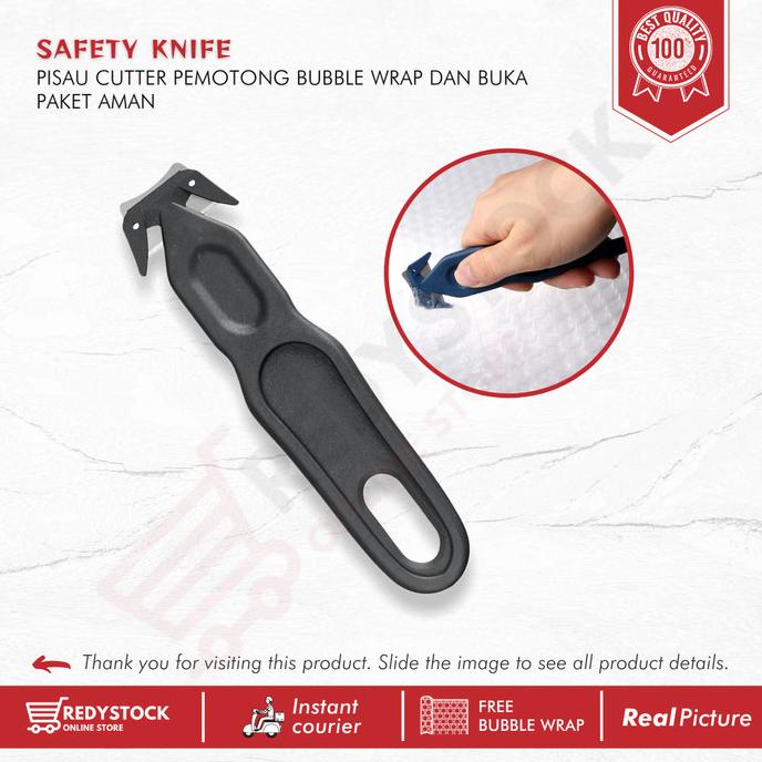 

PISAU CUTTER PEMOTONG BUBBLE WRAP - BUKA PAKET - KARDUS | SAFETY KNIFE