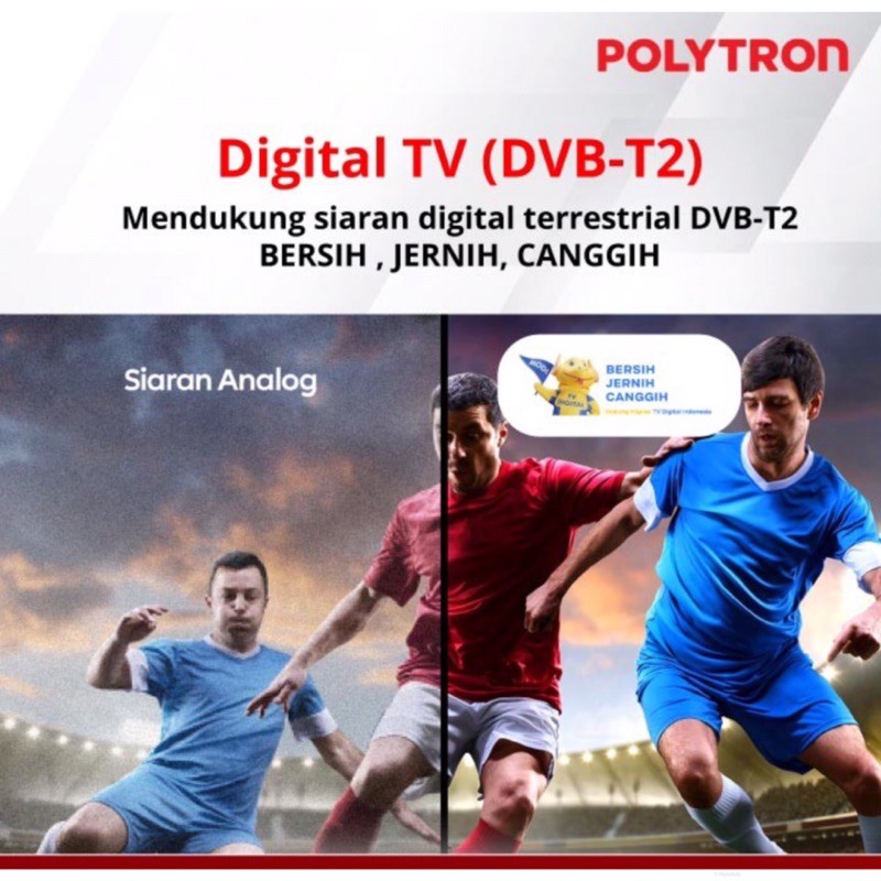 POLYTRON LED TV 32 Inch Polytron DIGITAL PLD-32TV1855 Cinemax Sound Tower - Digital TV