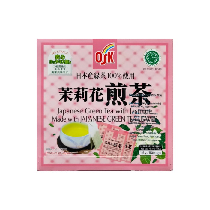 

DISKON - (BISA COD) OSK JAPANESE GREEN TEA 50 SACHET HALAL & BPOM - Jasmine