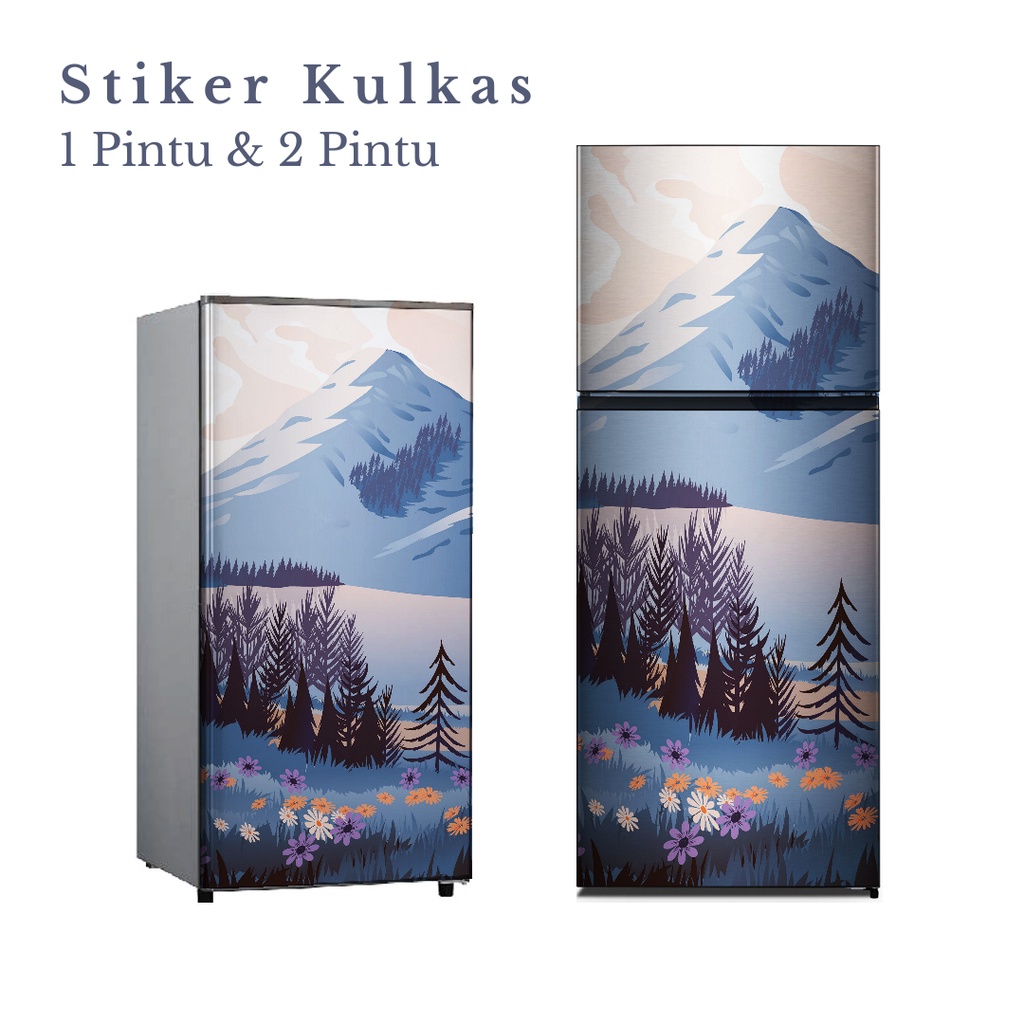 Stiker Kulkas 1 Pintu dan 2 Pintu motif Minimalist kode MT-61 - FX