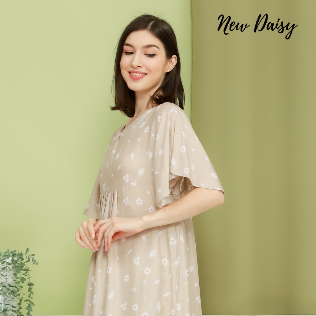 Daster Lily bumil busui friendly / Daster kekinian viral etnik Tasik / Daster Long katun rayon premium / daster korea midi home dress