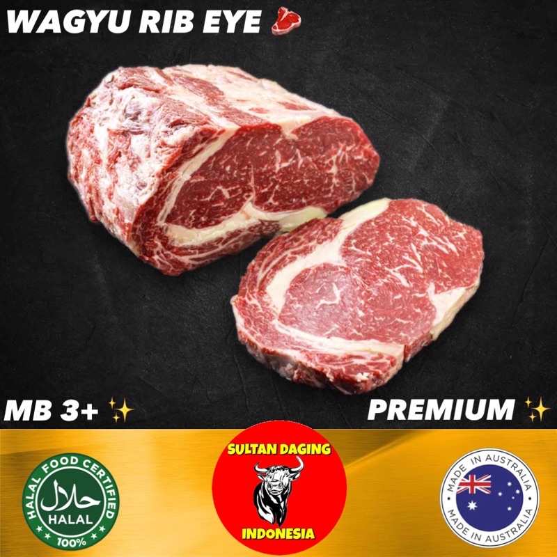 WAGYU RIBEYE MB 3+ 250 GRAM PREMIUM IMPORT DARI AUSTRALIA/ RIBEYE MB3/WAGYU RIBEYE MB/DAGING SAPI RI