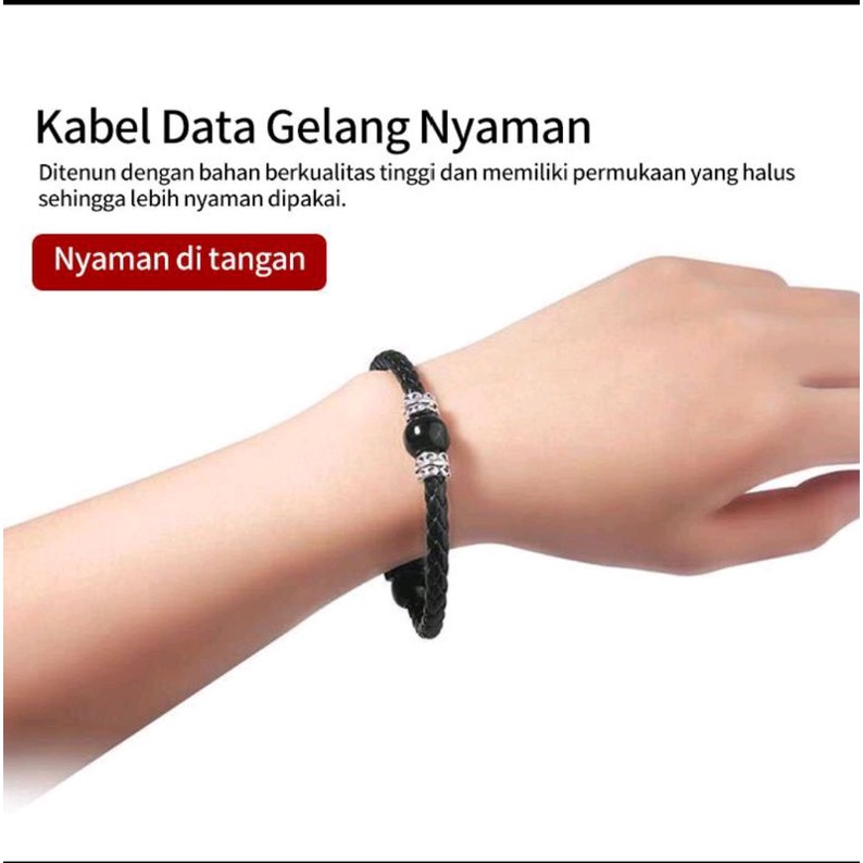 MJ88 Kabel Data Micro USB Tipe Android / Apple / Tipe C Model Gelang Super murah