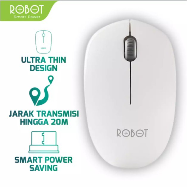 ROBOT M210 M 210 MOUSE WIFI WIRELESS WARNA PINK HIJAU HITAM PUTIH 2.4 Ghz 1600DPI PC KOMPUTER LAPTOP MURAH