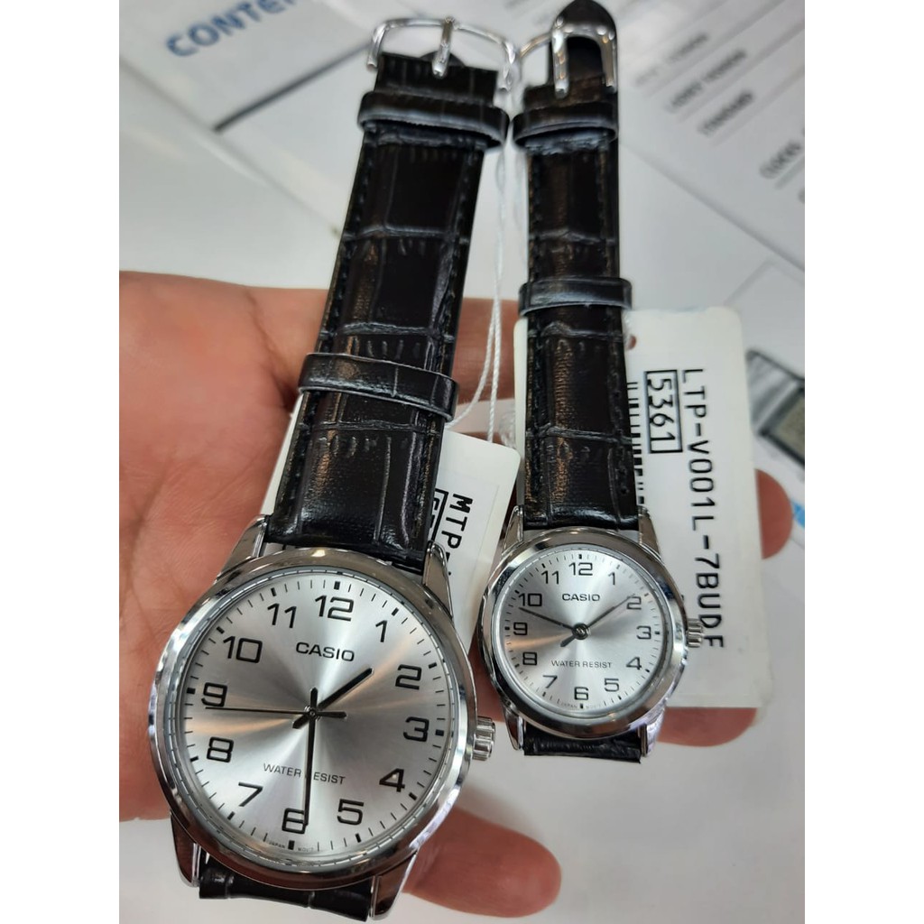 Jual Casio/Jam Tangan Casio 5361 Couple Tali Kulit Woter Resist  Original/Jam Tangan Pasangan Tahan Air Indonesia|Shopee Indonesia