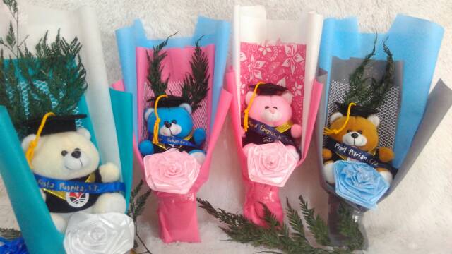 BUKET BONEKA WISUDA MURAH / HAND BUQUET MURAH / HADIAH WISUDA / BUKET BUNGA