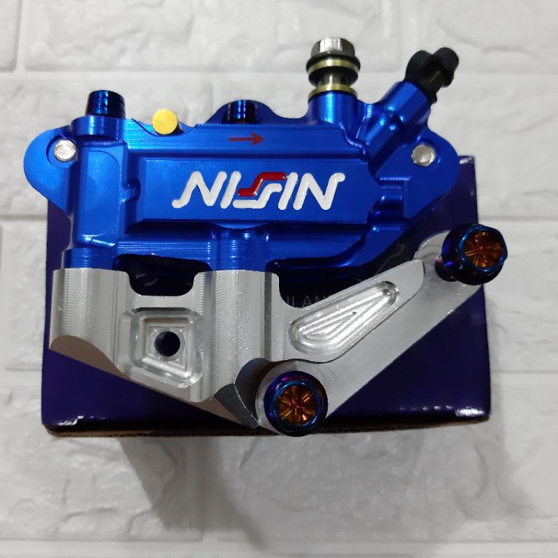 KALIPER MONOBLOK 4 PISTON PLUS BREKET NINJA R NINJA RR NINJA 150 SATRIA FU PNP DISC STANDAR