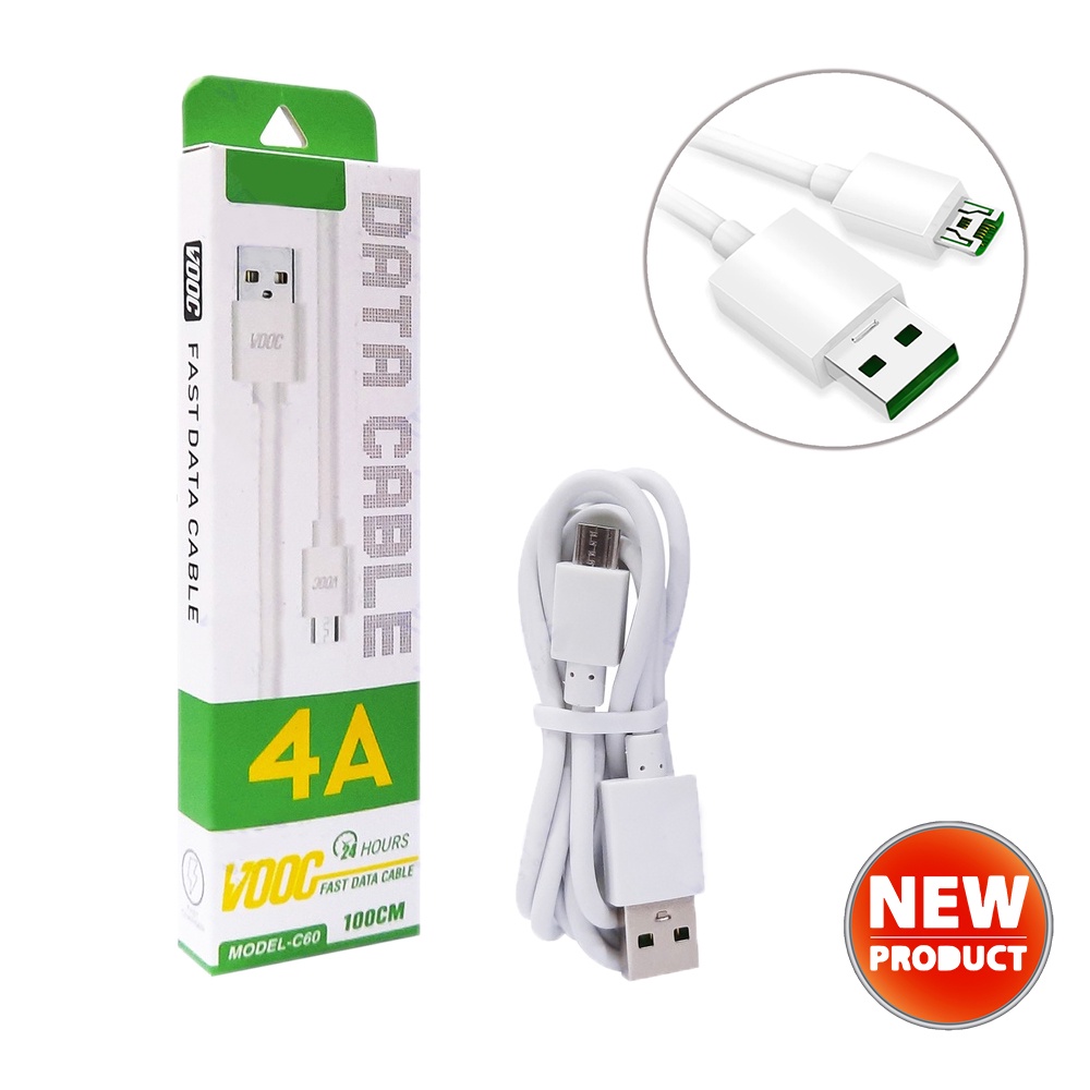 KABEL DATA BRANDED C60 BISA UNTUK REALME OPPO VIVO XIAOMI SAMSUNG MICRO USB ORIGINAL FAST CHARGING VOOC