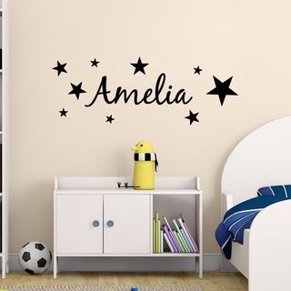 Stiker Kamar Tidur Anak Pola Bintang Nama Personalisasi Stiker Kamar Tidur Anak Pola Bintang Nama Personalisasi