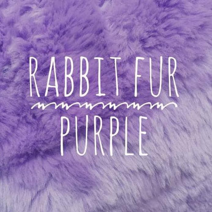 Murah Karpet / Kain /Alas Bulu Rabbit Fur Warna Ungu Ukuran 100X150Cm