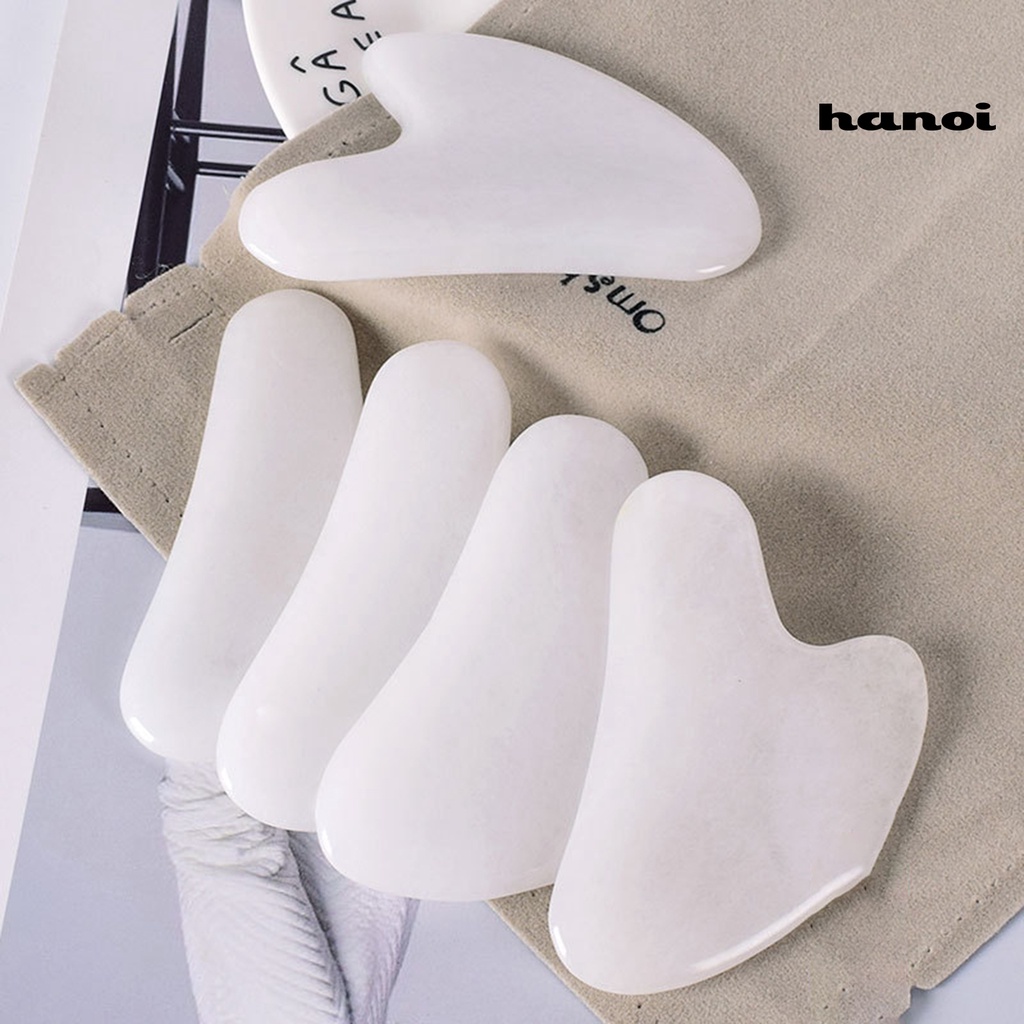 HQTM_Guasha Board Heart-Shaped Lift Skin Synthetic Body Massage White Scraper Board for Face