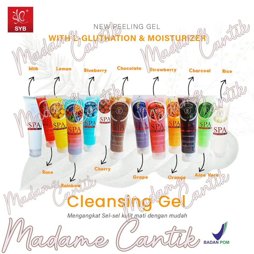 ✿ MADAME ✿ SYB NEW SPA PEELING GEL Exoflating Glutathion / SPA PEELING GEL / PENGHILANG DAKI