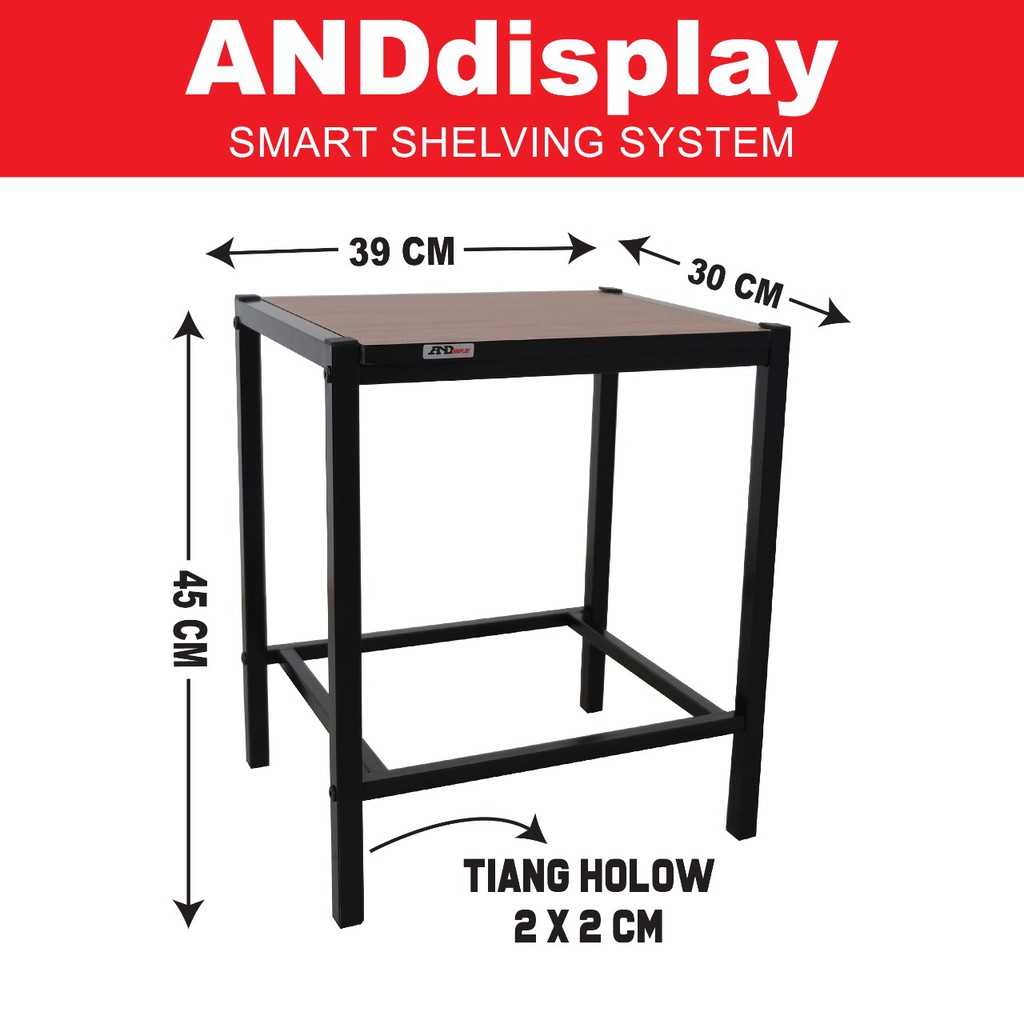 MEJA CAFE PAKET CUBIC 60X60 CM MAKAN KANTOR KANTIN MURAH MINIMALIS INDUSTRIAL ANDDISPLAY