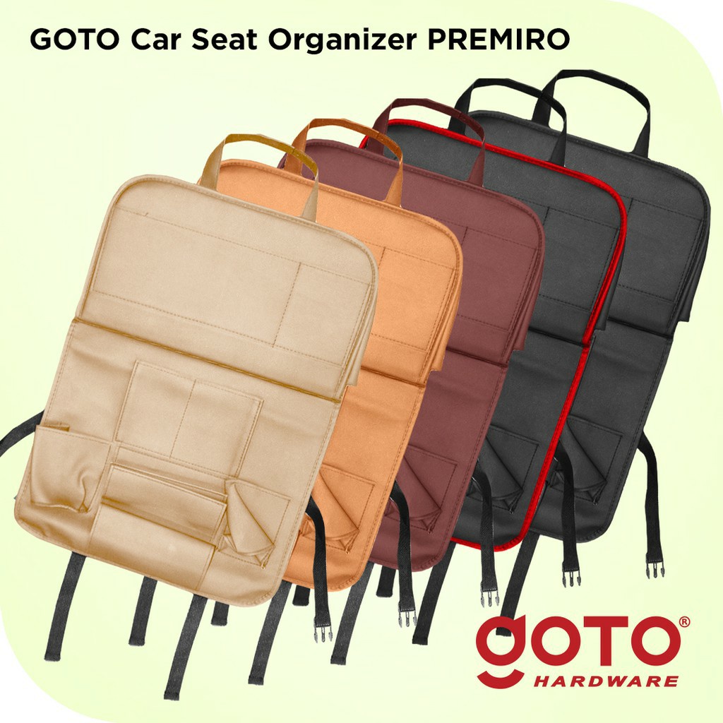 Goto Premiro Car Seat Organizer Leather Tas Jok Kursi Mobil Asesoris Mobil / Car Seat Belakang Jok MEJA