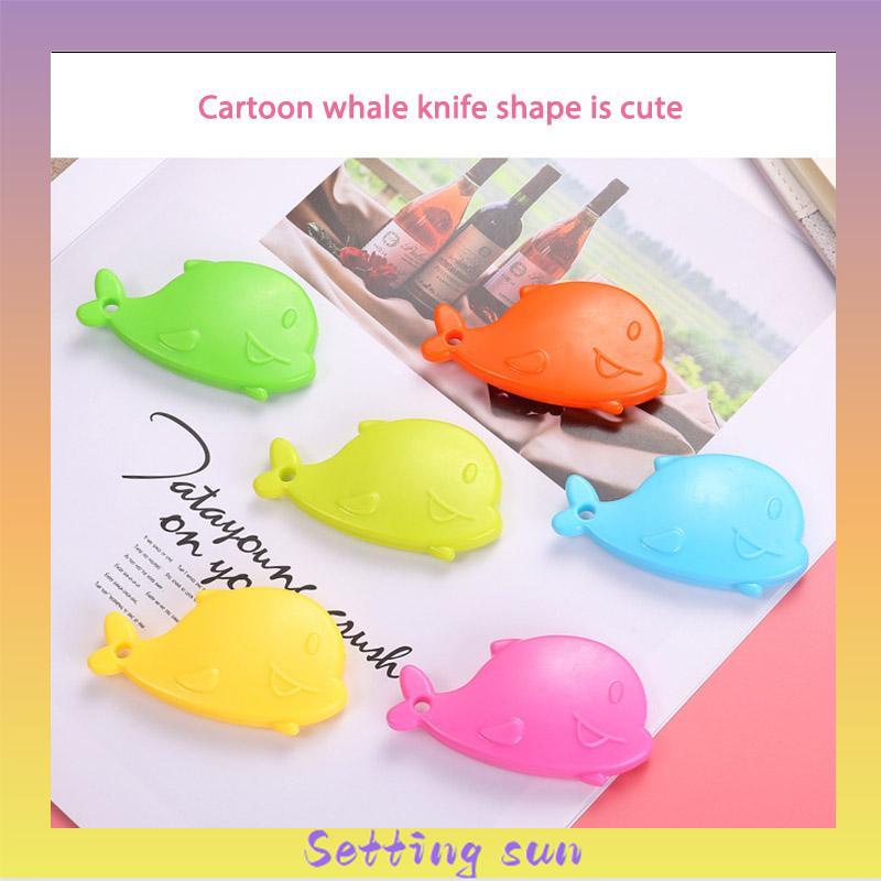 Mini Kartun Pemotong Utilitas Kecil Portabel Pemotong Unboxing Wortel Dolphin Whale Art Paper Cutter TN