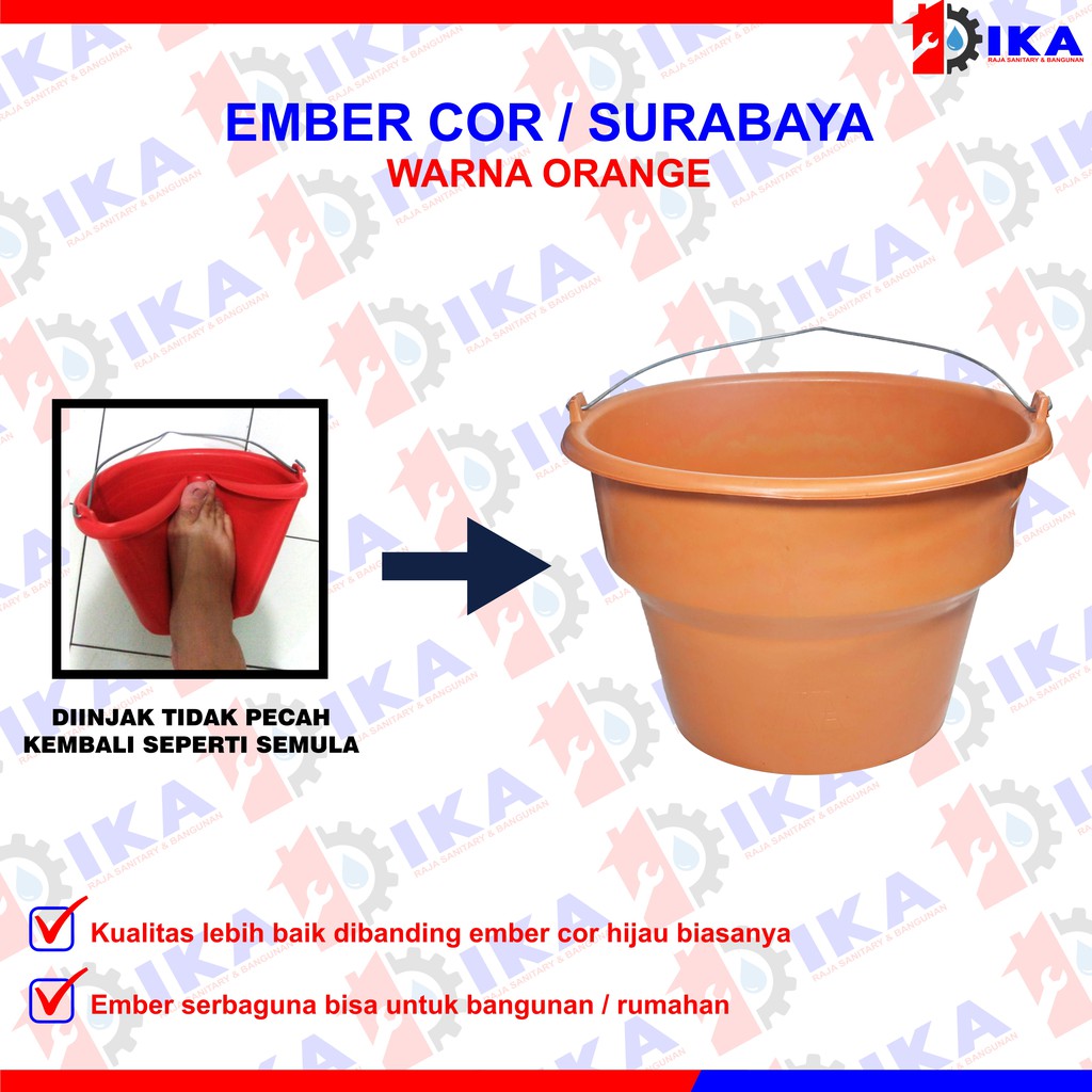 Ember plastik Surabaya Ember Cor Anti Pecah elastis kuat Termurah