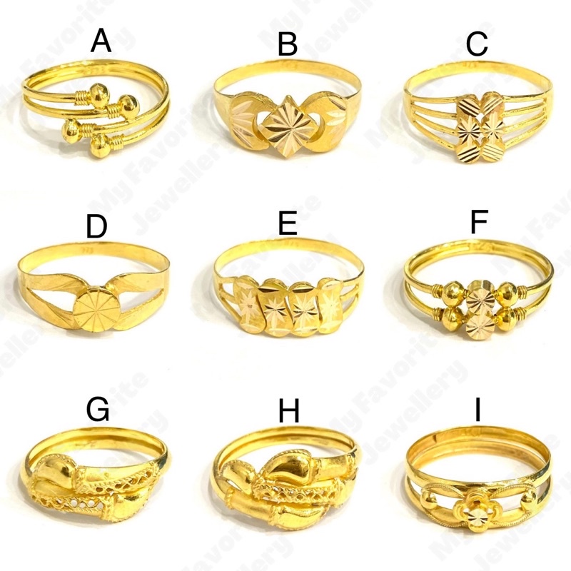 Cincin Model Variasi Banyak Pilihan Uk10-20 Cincin Emas Asli Kadar 700 dan 875 | My Favorite Shop Ma