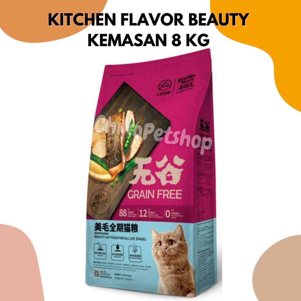 Makanan Kucing KITCHEN FLAVOR BEAUTY 8 Kg FRESHPACK | KF BEAUTY 8Kg