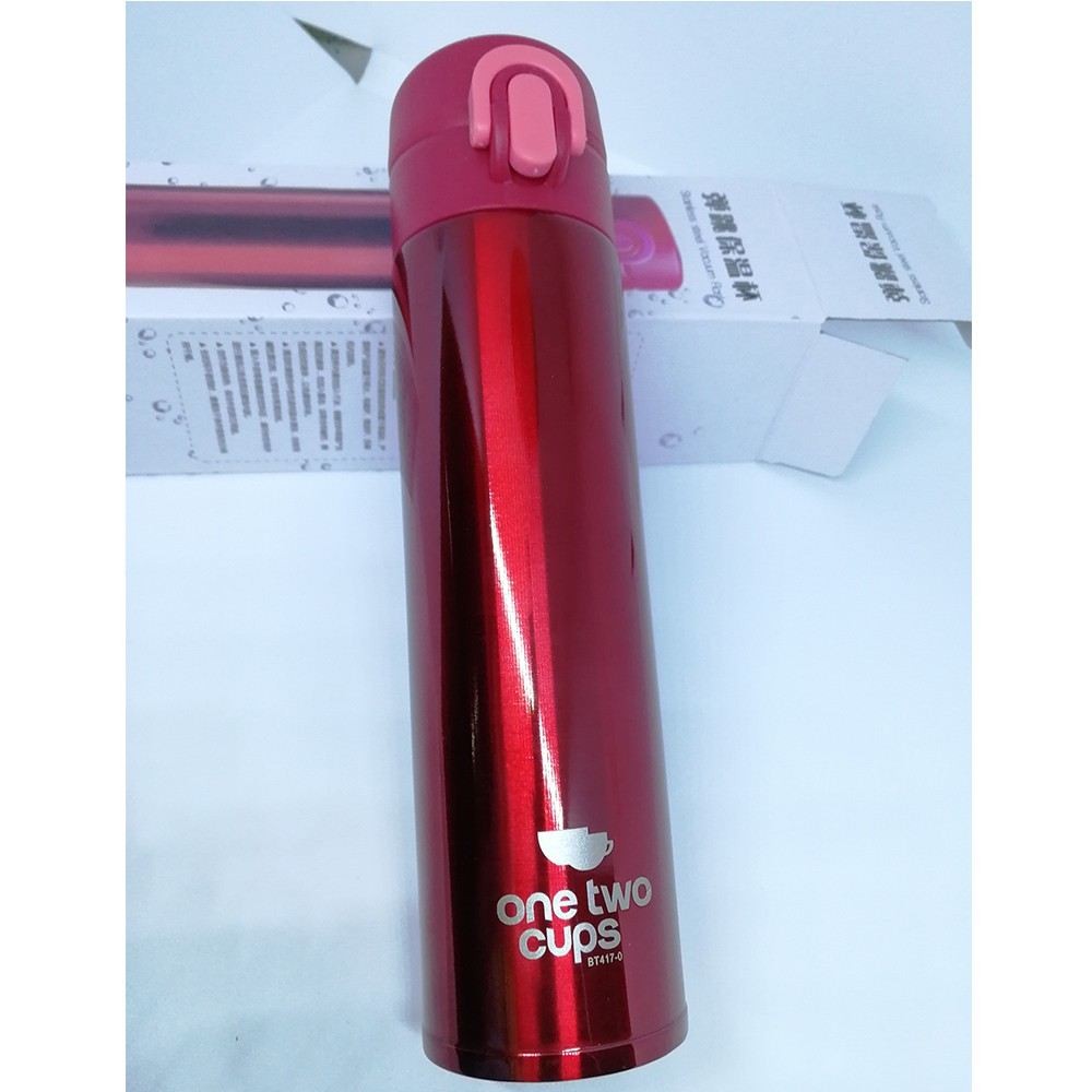 Tumbler Botol Minum Thermos 400ml OneTwoCups  RED