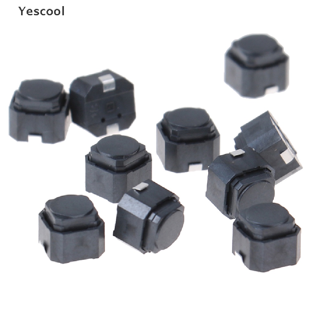 Yescool 10Pcs Tombol Saklar Sentuh Bahan Silikon Ukuran 6x6 X 5mm