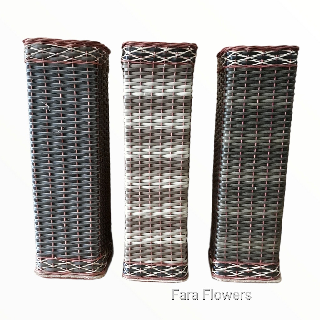 Pot Bunga Vas Bunga Pot Rotan Sintetis Pot Minimalis