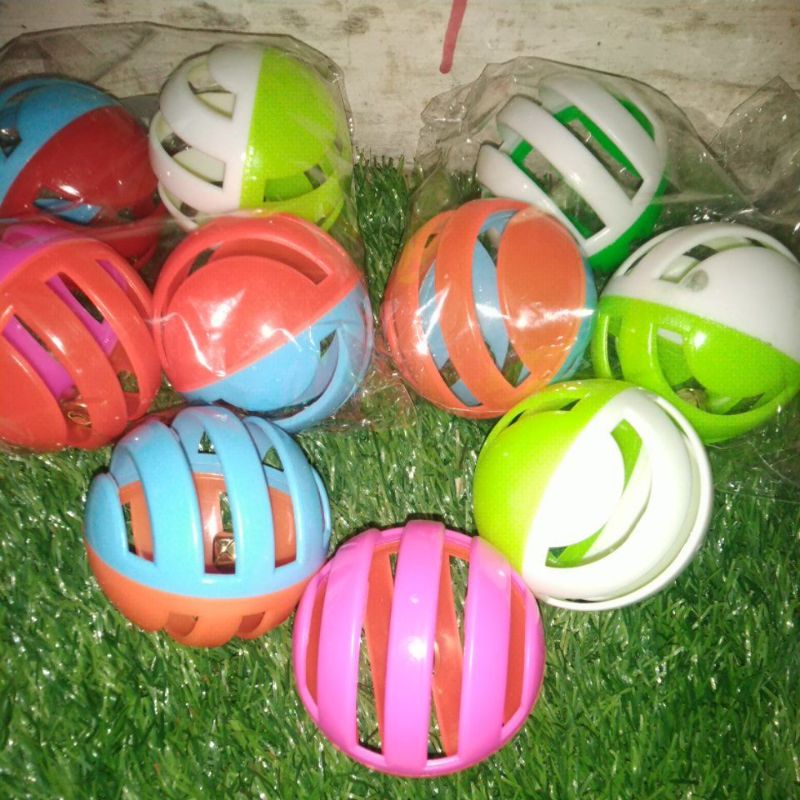 Mainan bola lonceng anjing kucing pet toy -bola kerincing Chiro besar(Dia6.5cm)