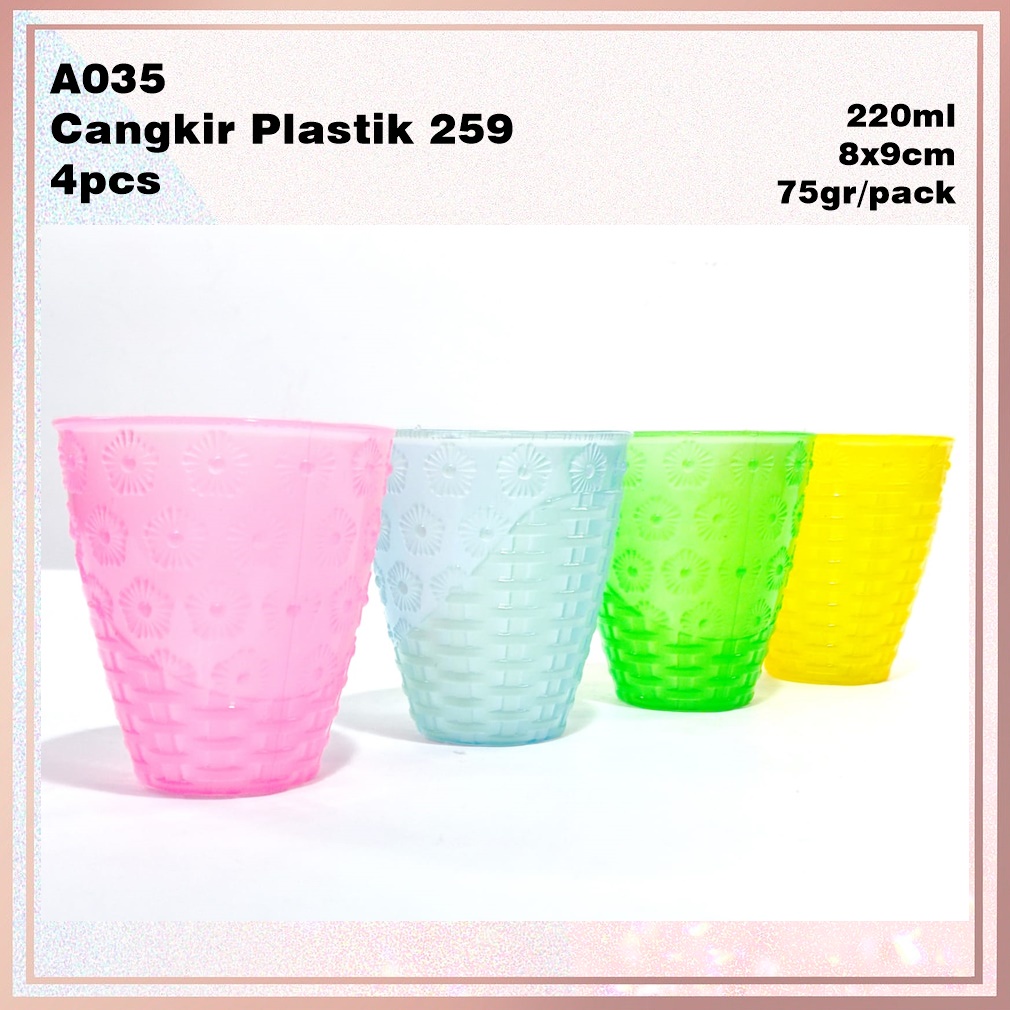 [Set 4pcs] A035 Cangkir PLastik 259 4pcs