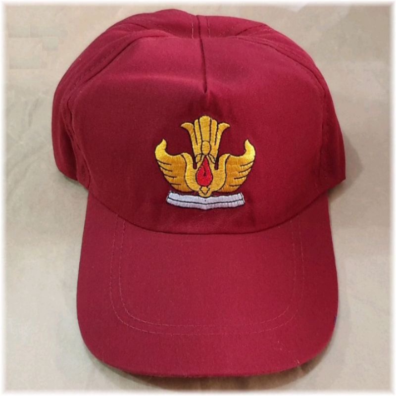 Topi sekolah SD merah full