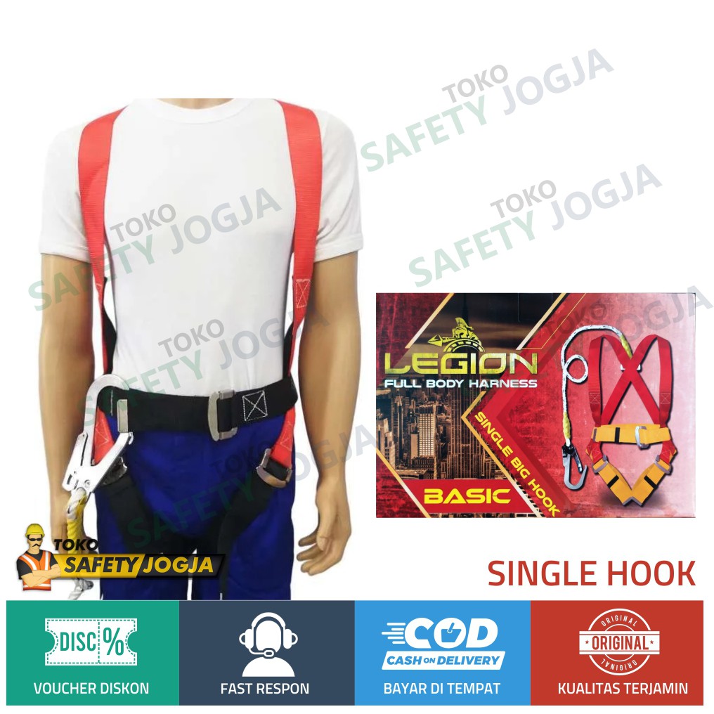 Sabuk Pengaman Panjat Tebing / Body Harness / Belt Safety Legion Single Hook