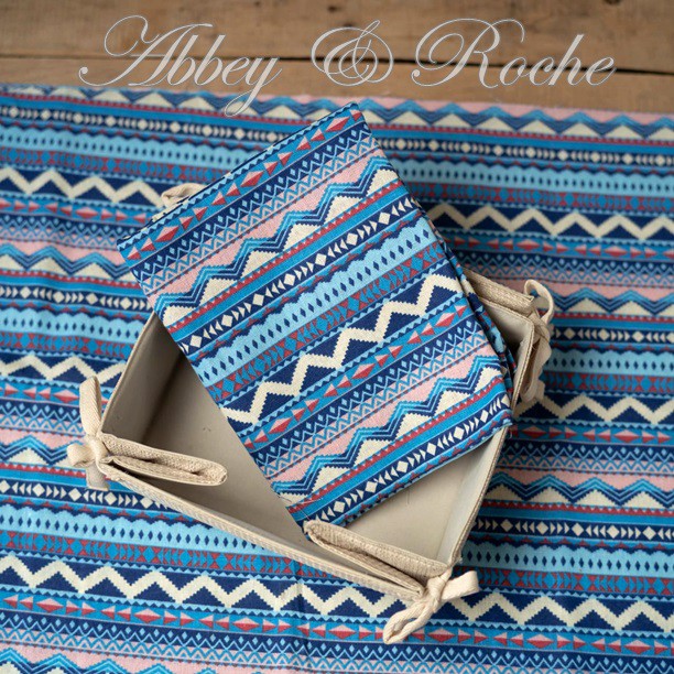 Kain Kanvas Impor motif Blue Tribal